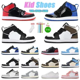 2024 Buty dla dzieci Jumpman 1 1s Low Kid Kids Designer Buty dzieci Wysokie mężczyźni Buty dziecięce Buty oliwne czarne fantomowe buty dziecięce buty dziecięce trenerzy