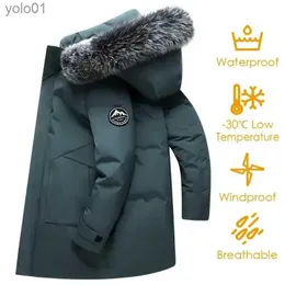 Männer Unten Parkas 2023 Herbst Winter Männer Winddicht Unten Jacke Mäntel Herren Warme Weiße Ente Mit Kapuze Parkas lti Taschen mantelL231115