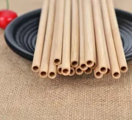 Straw Bamboo wielokrotnego użytku 20 cm Organiczne picie słomki naturalne drewniane słomki na przyjęcie urodzinowe przyjęcie ślubne narzędzie