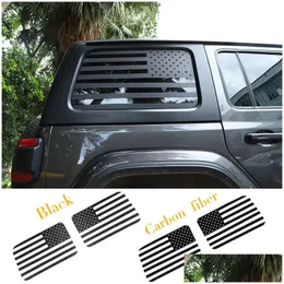 Adesivi per auto Adesivo per lunotto posteriore per auto Us Flay 4Door Personalizzato per Jeep Wrangler Jl Aggiungi accessori esterni Consegna di consegna Automobile Dhmrj