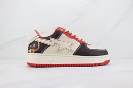 2023 Bapesta Kanyes Running Shoes Män kvinnor Black Red Wests Sports Sneaker