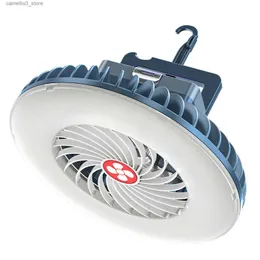 Lanterna da campeggio ZK30 Lampada da campeggio multifunzionale impermeabile Ventilatore da campeggio ricaricabile Lampada da cabina per mercato notturno Lampada da ventilatore per esterno portatile Q231116