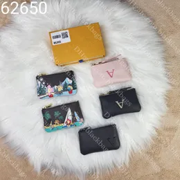 Leather Mini Wallet Designer Women Wallet Classic Letter Coin Purse High Quality Cards Wallet Key Chain With Box