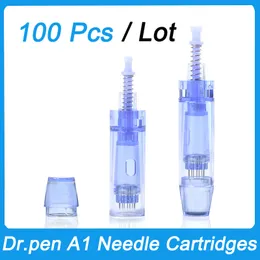 100Pcs Dermapen Machine Needle Cartridge Use para Dr.pen A1 Derma Pen F3 Dispositivo 12Pins 36 42 Pin Nano 3D 5D Substituição MTS Dicas Micro Needle Meso Therapy Head
