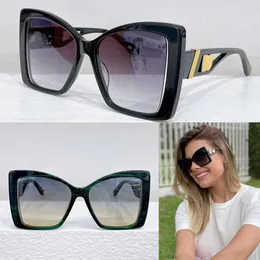 Occhiali da sole cat eye firmati da donna con montatura super grande 6141 Occhiali da sole con maschera in fibra di acetato moda Gambe scavate per viaggi in vacanza da donna Occhiali resistenti ai raggi UV