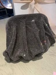 Toppdesigner Evening Bag Ladies Luxury Shopping Cosmetic Bag Designer Gray Rhinestone Ladies Handbag Fashion Flap Glitter King Crystal Handväskor