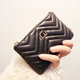 Mini madeni para çantaları kadın erkek cüzdan cüzdan tutucu tasarımcı cüzdan çantası kısa cüzdanlar anahtar zinciri tutucular koyun derisi üst