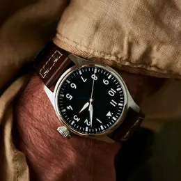 Bilek saatleri flieger izleme pilot alanı relogio maskulino reloj hombre montre homme erkekler mekanik saatler otomatik kol saati tip B 231114