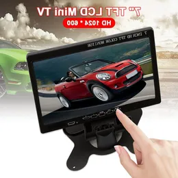 Freeshipping Mini 7 Inch TV HD 1024 * 600 TFT LCD Digital and Talog Small Screen مع VGA/AV في شاشة محمولة Hektc