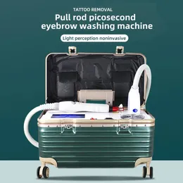 Professional Painless Tattoo Remove Machine Portable Trolly Picosecond Laser Eyebrow Eyeline Washing 5 Probes Black Doll Carbon Peeling Equipment