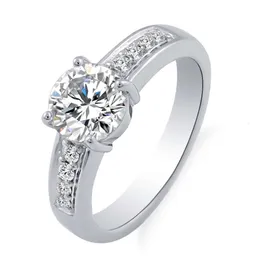 wholesale price sterling silver rings for men 5925 silver diamond ring DEF color round moissanite men's rings