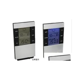 Temperature Instruments Wholesale High-Precision Weather Forecast Station Led Digital Clock Temperature Desktop Alarm Thermometer Hygr Dh7Ob