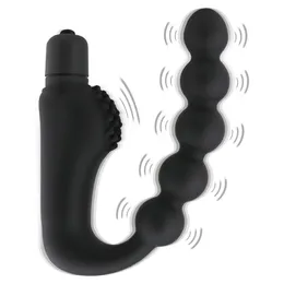 Giocattoli anali Prodotti del sesso Plug anale a 10 velocità massaggiatore prostatico vibratore culo 5 perle giocattoli sessuali maschili e femminili prodotti per adulti giocattolo 231114