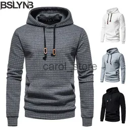 Herren Hoodies Sweatshirts Neue Frühling Herbst Herren Hoodie Hohl Plaid Gesteppte Baumwolle Hoodies Stoff Pullover Mit Kapuze Hoody Sweatshirt Hoodies J231115