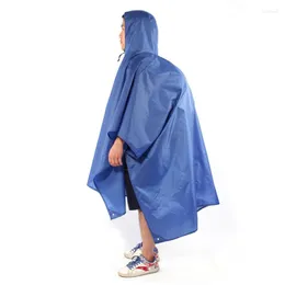 ハンティングジャケットAotu 3 in 1 Camping Mountainering Rain Poncho Hiking Cycling RainCover Raincoat Floor Mat Shelter Pad Waterproof