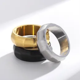 Mens Rings Simple Jewelry Stainless Steel 7mm Wedding Band in Comfort Fit Matte for Male Women Cool 8-12# Elegance and Comfort Gifts