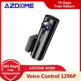 カーDVRS AZDOME MINI CAR DVR M300 FHD 1296P Voice Control Dashcam with WiFi Car Camera Night Vision G-Sensor 24HパーキングモニターQ231115