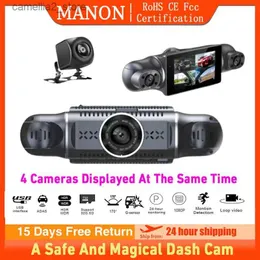 car dvr MANON 4 Channel Dash Cam Parking Monitor WiFi HD 1080 Car Camera Dashcam Black Box Driving Recorder Night Vision Loop Recording Q231115