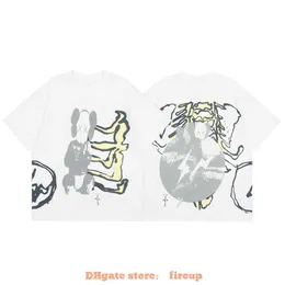 Designermode-Bekleidung Herren-T-Shirts T-Shirt Travi Scotts Co. Br ed Cartoon-Muster bedrucktes kurzärmliges Rundhals-Lässiges vielseitiges T-Shirt aus reiner Baumwolle für Männer und Frauen