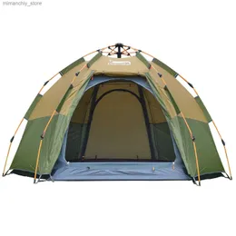 Tält och skyddsrum öken Pop-up Automatisk tält 3-4 Persons Instant Camping Tent Backpacking Family Dome Tents för camping Vandring Resande Q231115