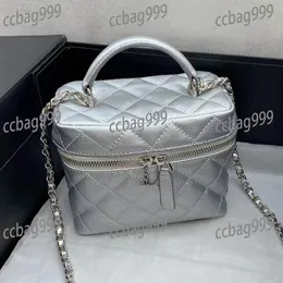 Французские женщины икры винтаж косметическая сумка Серебряное оборудование Портативное классическая сумочка кожа