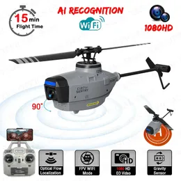 ElectricRC Aircraft C127AI C127 C128 RC Helicopter 24G Remote Control 1080P Camera 5G Wifi FPV 4CH 6G System 6Axis Toy Gift for Boy 231114