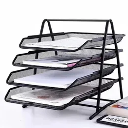 Förvaringshållare Racks Desk Organizer Box Office A4 Paper Document File Letter Book Pen Brochure Filling Tray Rack Shelf 231114