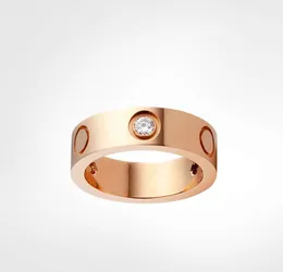 Lüks Klasik Tırnak Ring Tasarımcı Yüzük Moda Unisex Aşk Yüzük Erkekler ve Kadınlar Duygu Moissanite Ring Rose Altın Takı Sevenler İçin Çift Yüzük Hediyesi