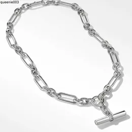 Colliers Collier de créateur Chaînes de bijoux pour hommes Femmes Lien de câble Chaîne glacée de haute qualité en acier inoxydable Accessoires argentés