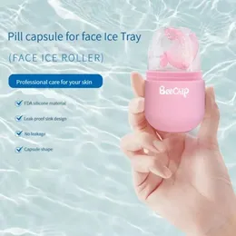 Dispositivos de cuidados faciais rosa tratamento ideal massageador de olhos rolo de massagem de gelo de silicone 231115