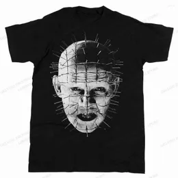 남자 T 셔츠 영화 Hellraiser Pinhead 셔츠 남성 패션 티셔츠 소년 티 Tees Tops Cotton Tshirt Summer 남성의 대형 Camiseta Hombre