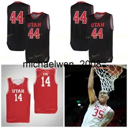 Maglia da basket Mich28 NCAA College Utah Utes 35 Kyle Kuzma 44 Keith Van Horn 0 Naseem Gaskin 1 Charles Jones Jr Cucita personalizzata