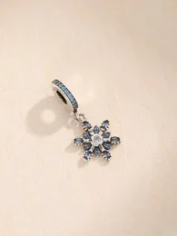 Lose Edelsteine, reines 925er Silber, Armband-Zubehör, Perlen mit elegantem DIY-Schneeflocken-Design und eingelegtem Zirkon