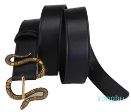 Neue schwarze Farbe, hochwertige Designermode, Schlangenschnallengürtel für Herren und Damen, Gürtel ceinture als Geschenk