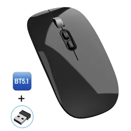 2.4G+BT5.1 Trådlöst dubbelmod Mus Ergonomiska kontorsmöss 1600 DPI Mus Inbyggd 500mAh Litiumbatteri Dator Mouse