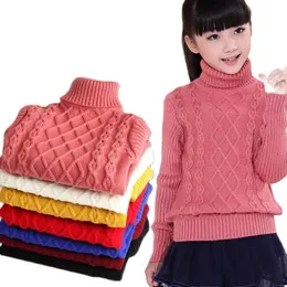 Pullover children s sweater Autumn Winter boy girl Knitted bottoming turtleneck shirts teenager solid high collar pullover sweater1 16Y 231115