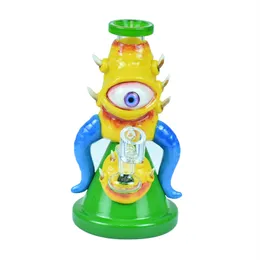 Glass Hookah Rig/Bleary Eyed Beastie 3D målade bägervattenrör