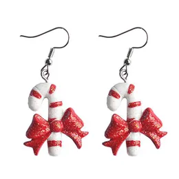 Dangle Chandelier Doreenbeads Resin Drop Earrings Christmas Jewelry White Red Color Snowflake Santa Claus Xmas Tree Hats 5 Dhgarden Dhj5K