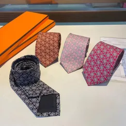 2023 брендовые мужские галстуки, качественные 100% шелковые галстуки, окрашенные в пряжу, деловая элитная подарочная коробка 8,0 см