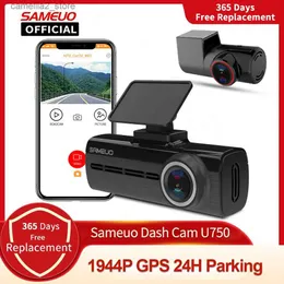 Car DVRs Sameuo U750 Dash Cam Car Dvr 4K Rear View GPS WIFI APP Video Recorder Reverse 24H Parking Monitor Dashcam Auto Car Camera Dvr Q231115