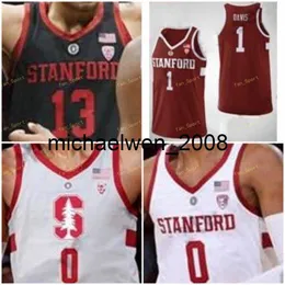 Mich28 Stanford Cardinal College Basketball Jersey 32 Lukas Kisnnas 33 Trevor Stanback 11 Brook Lopez 42 Robin Lopez Women Youth Custom Stitched