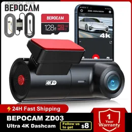 CAR DVRS BEPOCAM ZD03 CAR DVR WiFi UHD Dash Cam 4K do nadzoru samochodu Kamery wideo 2160p Kampa desakcyjna 24H Monitor parkingowy Q231115