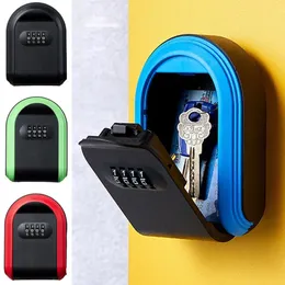 Serrature per porte Porta chiavi a muro 4 Combinazione digitale Password Cassetta di sicurezza con codice di sicurezza per Home Office Organizer 231115