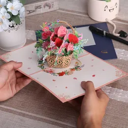 10pc Greeting Cards 3D Mother's Day's Day Wknięcieka Dziękczynienia Prezent urodzinowy 3D Carnival Greeting Card 231115