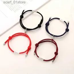 Corrente 2021 melhor venda ímã pulseira casais mão ajustável corda correspondência moda infinito casais pulseira sorte braceletl231115