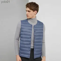 Herrarna ner parkas nybang matt tyg män anka ner väst ultra ljus ner slös lätt vikt vindbrytare gilet outwearl231115