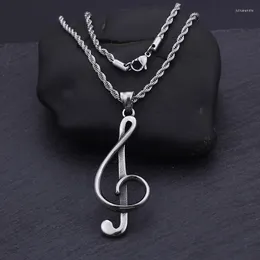 Pendant Necklaces Creative Music Symbol Featuring Small Commodity Titanium Steel Men's Hip Hop Hanging