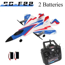 Aircraft Modle Parkten 3D6D Stunt Airplane F22 RC Plane Foam Toys 24G Fixed Wing Indoor And Outdoor Drone Easy Flying Children Gift 231114