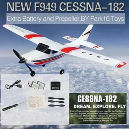 Modello di aereo WLtoys F949 24G 3D6G 3Ch RC Aereo ad ala fissa Aereo Giocattoli da esterno Drone RTF Versione di aggiornamento Servo digitale F949S con giroscopio 231114
