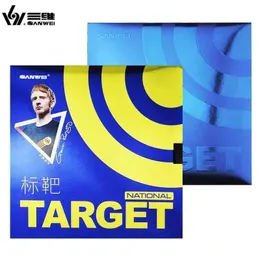 Table Tennis Sets Original Sanwei Target Series Rubber Sticky Provincal Blue National Ping Pong ing with Elastic Sponge 231114